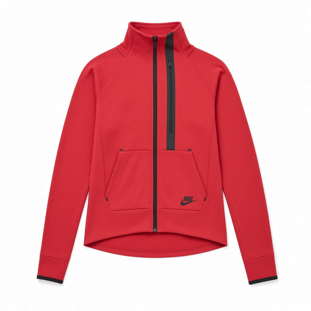 WOMENS NIKE TECH FLEECE MOTO CAPE - RED