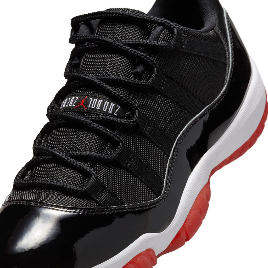 AIR JORDAN 11 RETRO LOW 'BRED' - BLACK/VARSITY RED-WHITE