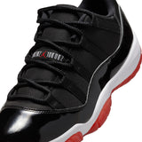 AIR JORDAN 11 RETRO LOW 'BRED' - BLACK/VARSITY RED-WHITE