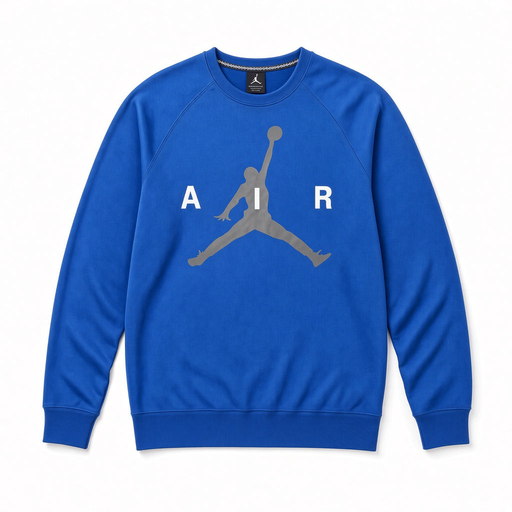 AIR JORDAN JUMPMAN GRAPHIC BRUSHED CREWNECK - FRENCH BLUE