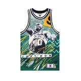 JUST DON X MITCHELL & NESS ‘SEATLE SUPERSONICS’ SUBLIMATED JERSEY - PATTERN KELLY GREEN
