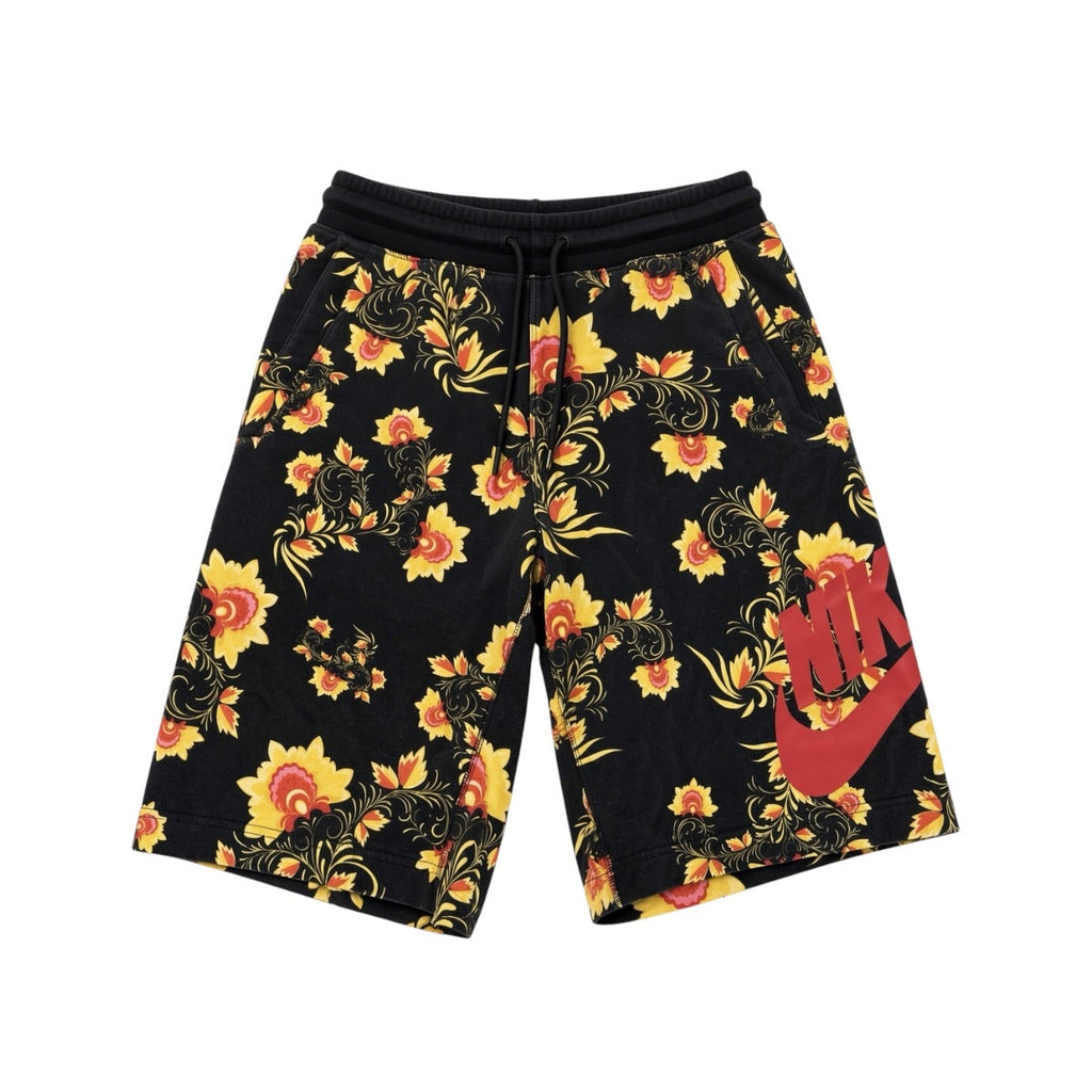 NIKE FLORAL SHORTS - TOUR YELLOW