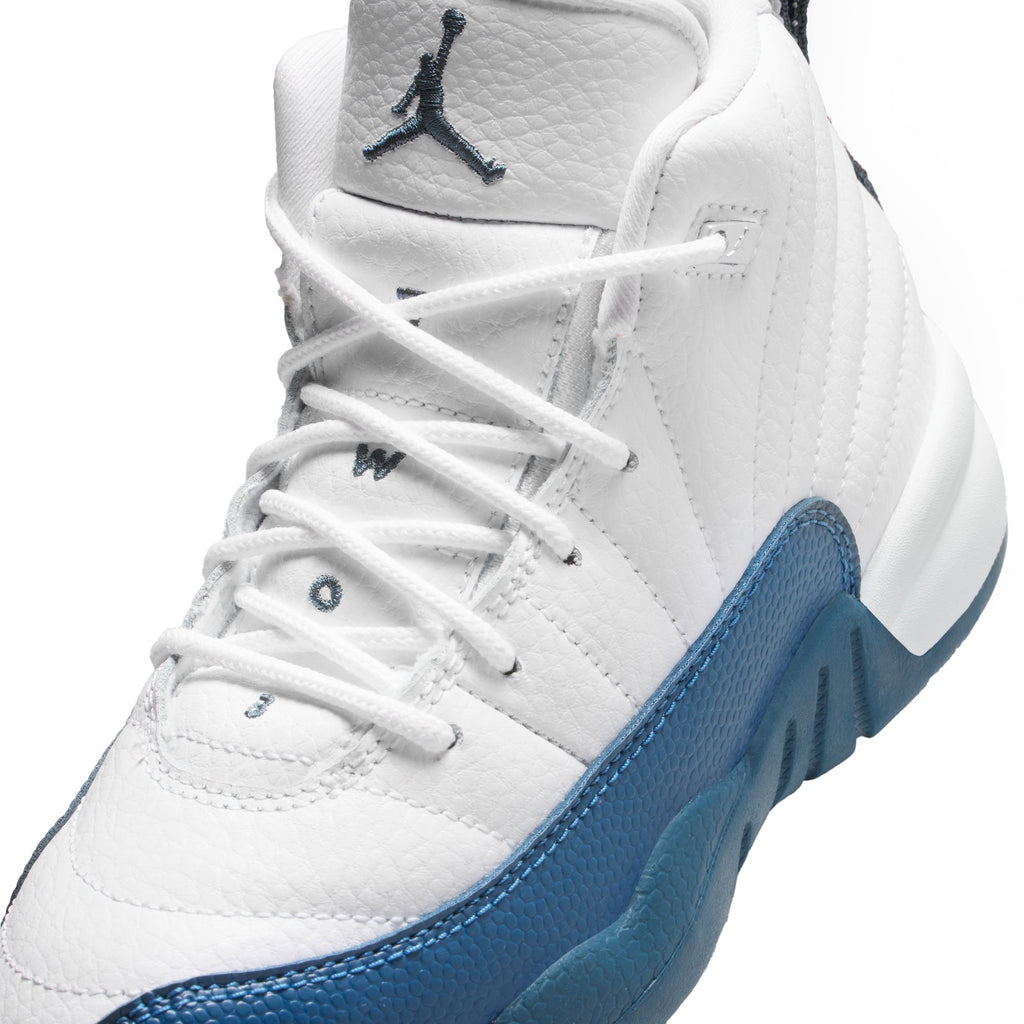 AIR JORDAN 12 RETRO PS - WHITE/FRENCH BLUE-METALLIC SILVER