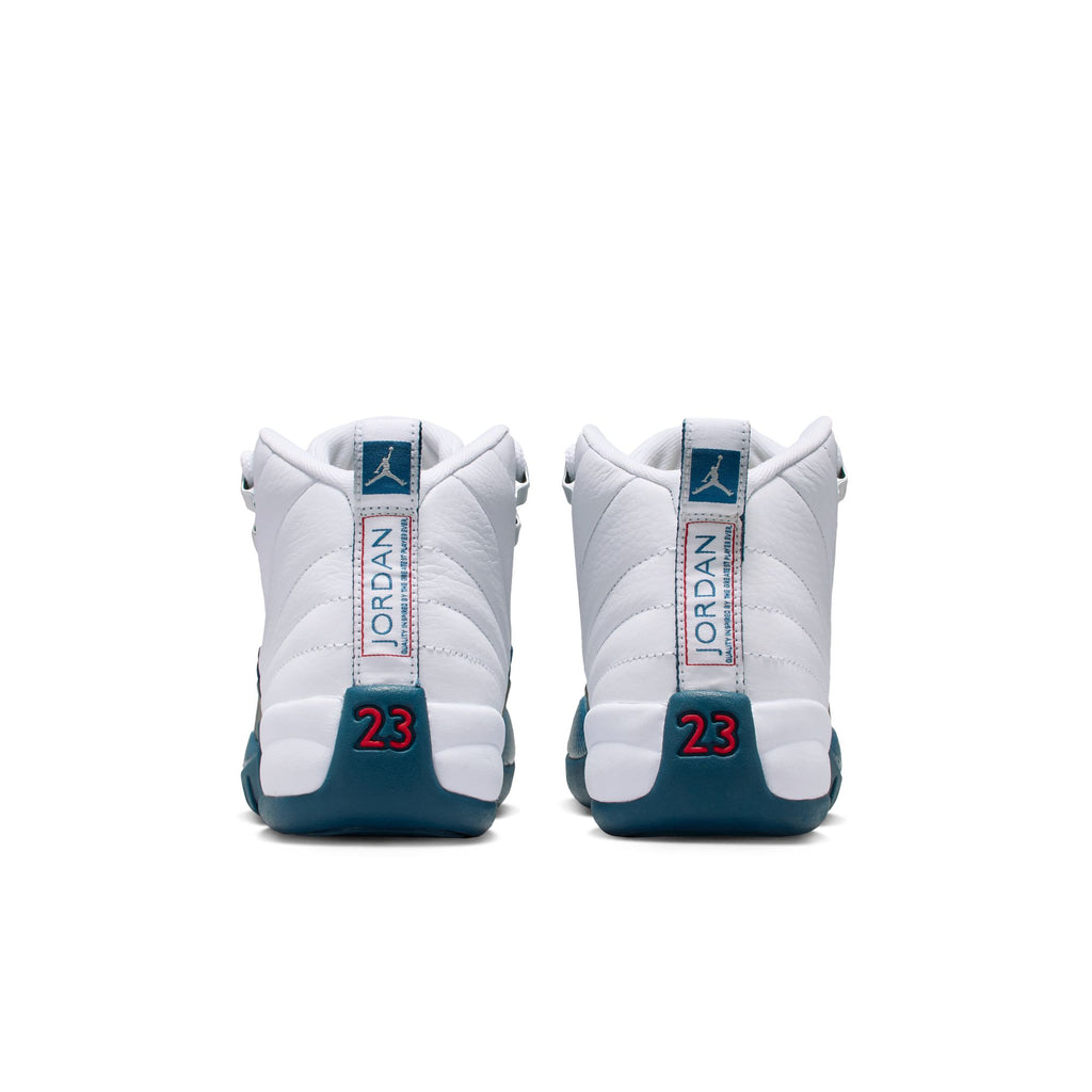 AIR JORDAN 12 RETRO GS - WHITE/FRENCH BLUE-METALLIC SILVER