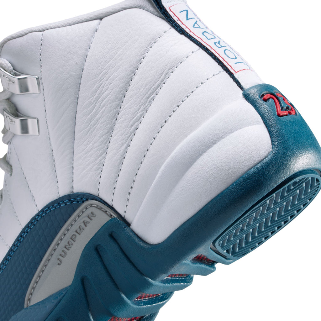 AIR JORDAN 12 RETRO GS - WHITE/FRENCH BLUE-METALLIC SILVER