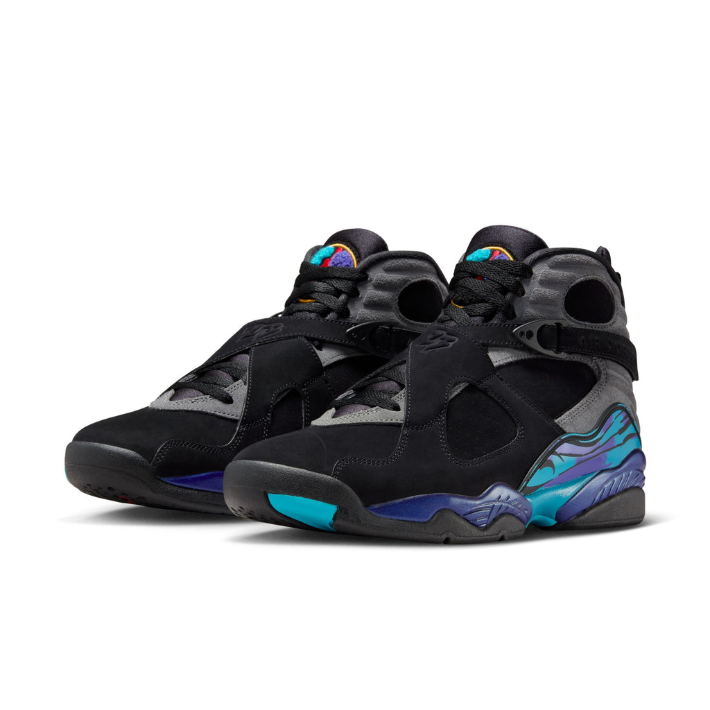 AIR JORDAN 8 RETRO - BLACK/TRUE RED/IRON GREY/BRIGHT CONCORD/AQUATONE