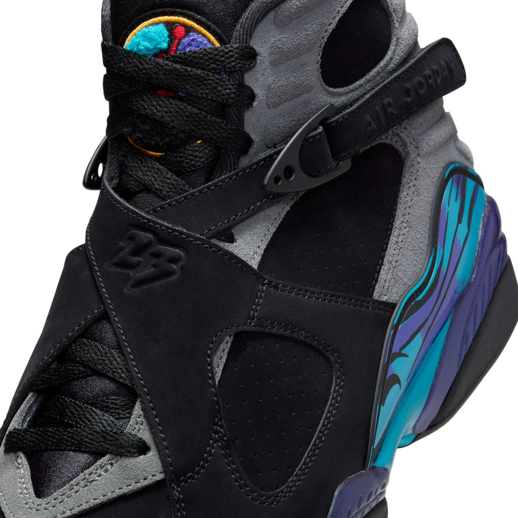 AIR JORDAN 8 RETRO - BLACK/TRUE RED/IRON GREY/BRIGHT CONCORD/AQUATONE