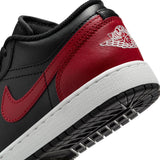 AIR JORDAN 1 LOW - BLACK/VARSITY RED-SUMMIT WHITE