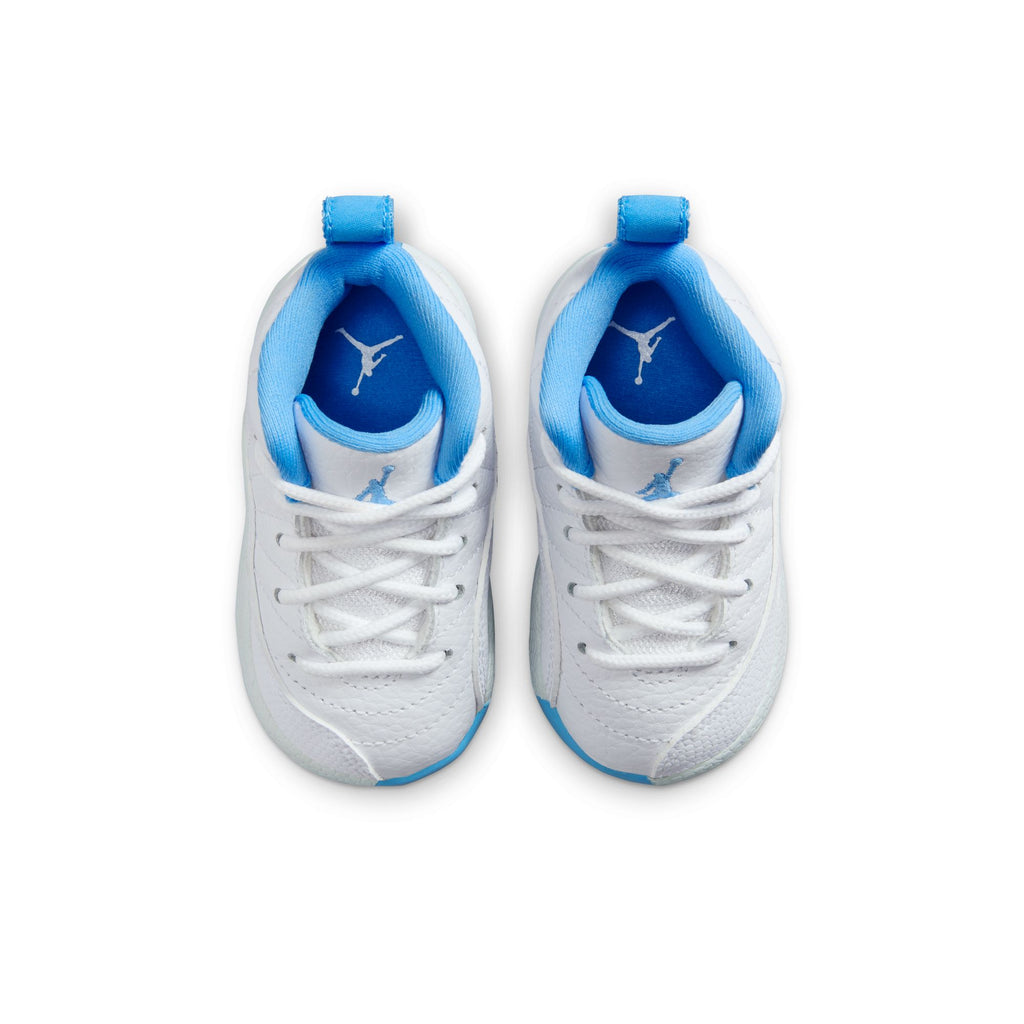 AIR JORDAN 12 RETRO 'MELO' TD - WHITE/UNIVERSITY BLUE/METALLIC SILVER