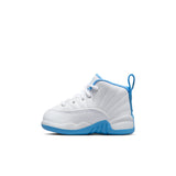 AIR JORDAN 12 RETRO 'MELO' TD - WHITE/UNIVERSITY BLUE/METALLIC SILVER
