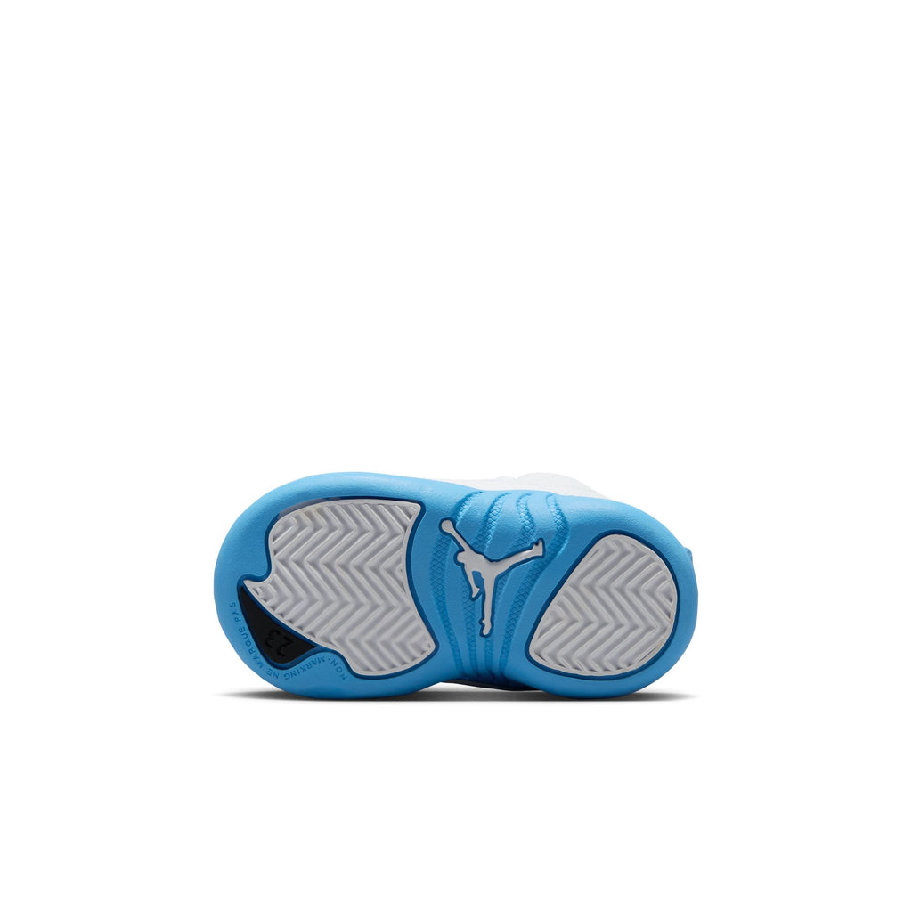 AIR JORDAN 12 RETRO 'MELO' TD - WHITE/UNIVERSITY BLUE/METALLIC SILVER