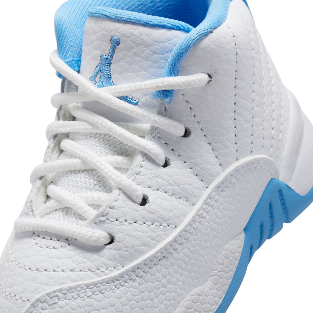 AIR JORDAN 12 RETRO 'MELO' TD - WHITE/UNIVERSITY BLUE/METALLIC SILVER
