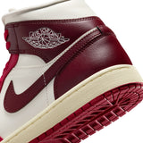 WOMEN'S AIR JORDAN 1 MID - SAIL/DARK TEAM RED-MYSTIC HIBISCUS