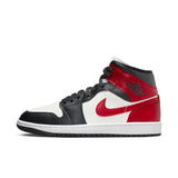 WOMENS AIR JORDAN 1 MID - SAIL/GYM RED-OFF NOIR-WHITE