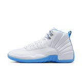AIR JORDAN 12 RETRO 'MELO' - WHITE/UNIVERSITY BLUE/METALLIC SILVER