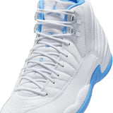 AIR JORDAN 12 RETRO 'MELO' - WHITE/UNIVERSITY BLUE/METALLIC SILVER
