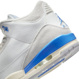 AIR JORDAN 3 RETRO 'LUCKY SHORTS' - SUMMIT WHITE/HYDROGEN BLUE-LEGEND BLUE