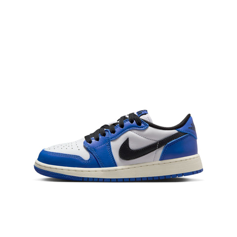 AIR JORDAN 1 LOW 'GAME ROYAL' GS - WHITE/BLACK-GAME ROYAL-SAIL