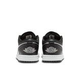 WOMENS AIR JORDAN 1 LOW SE  - BLACK/METALLIC SILVER-WHITE