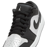 WOMENS AIR JORDAN 1 LOW SE  - BLACK/METALLIC SILVER-WHITE