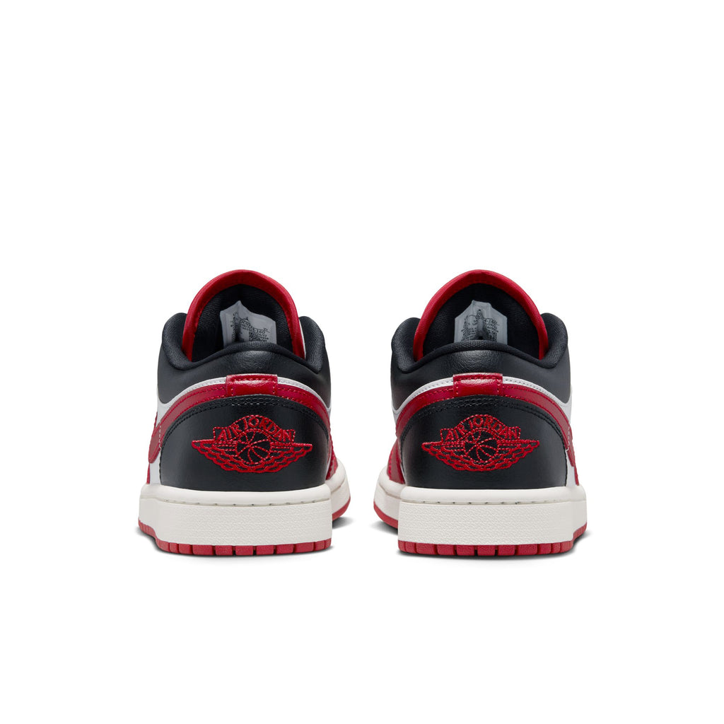 WOMENS AIR JORDAN 1 LOW - WHITE/GYM RED-BLACK-SAIL