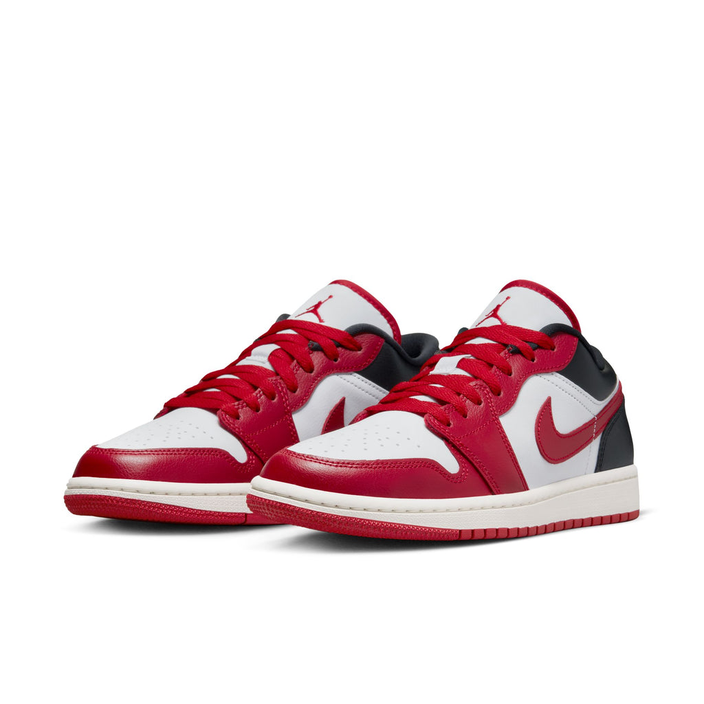 WOMENS AIR JORDAN 1 LOW - WHITE/GYM RED-BLACK-SAIL