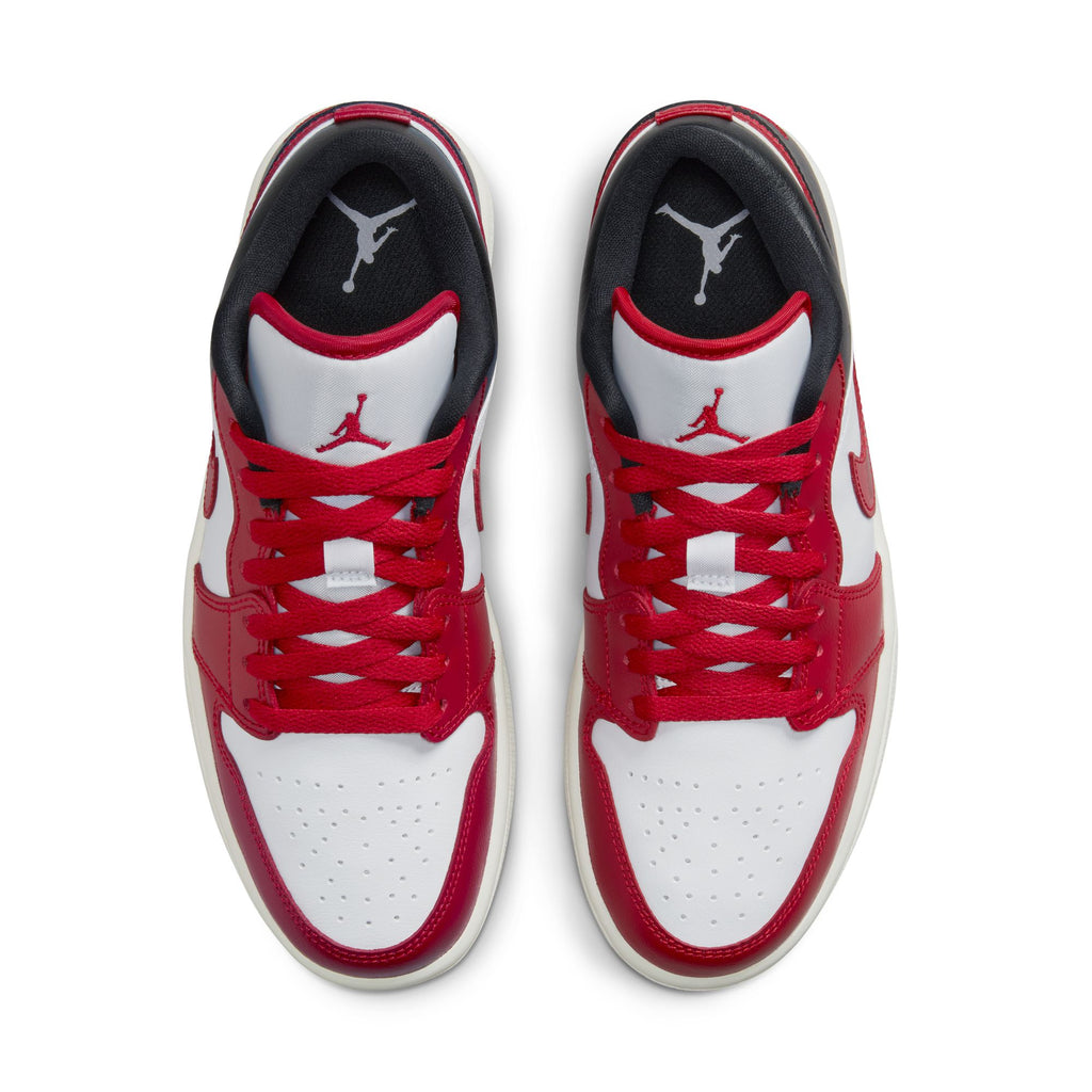 WOMENS AIR JORDAN 1 LOW - WHITE/GYM RED-BLACK-SAIL