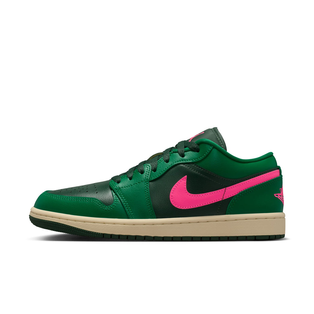 WOMENS AIR JORDAN 1 LOW - MALACHITE/FIR-PINK BLAST-COCONUT MILK