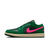 WOMENS AIR JORDAN 1 LOW - MALACHITE/FIR-PINK BLAST-COCONUT MILK