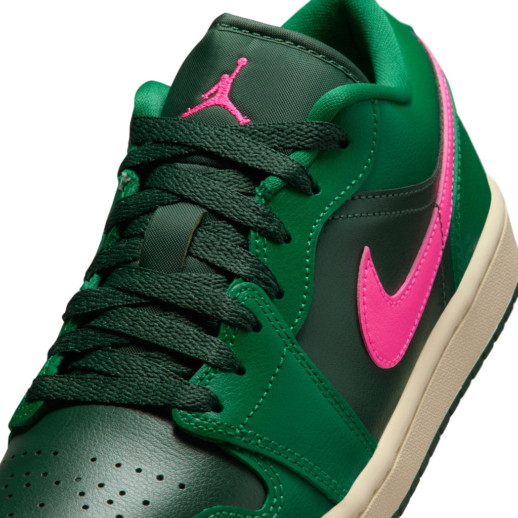 WOMENS AIR JORDAN 1 LOW - MALACHITE/FIR-PINK BLAST-COCONUT MILK