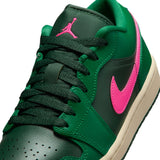 WOMENS AIR JORDAN 1 LOW - MALACHITE/FIR-PINK BLAST-COCONUT MILK