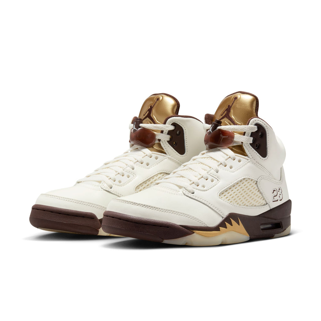 WOMENS AIR JORDAN 5 RETRO 'GOLDEN TICKET' - EARTH/METALLIC GOLD-SAIL