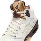 WOMENS AIR JORDAN 5 RETRO 'GOLDEN TICKET' - EARTH/METALLIC GOLD-SAIL