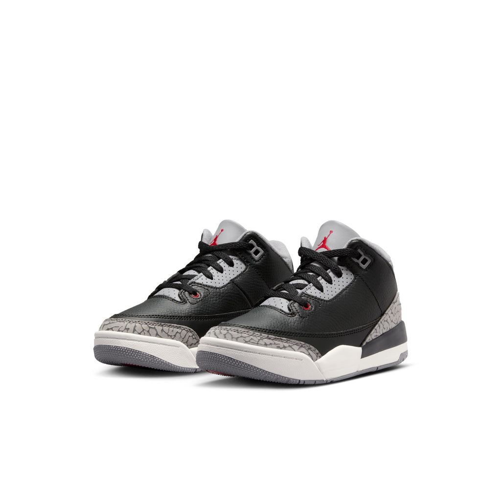 AIR JORDAN 3 RETRO 'BLACK CEMENT' PS - BLACK/FIRE RED-CEMENT GREY-SUMMIT WHITE