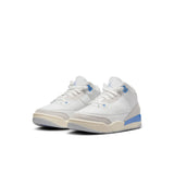 AIR JORDAN 3 RETRO PS ' LUCKY SHORTS' - SUMMIT WHITE/HYDROGEN BLUE-LEGEND BLUE