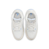 AIR JORDAN 3 RETRO PS ' LUCKY SHORTS' - SUMMIT WHITE/HYDROGEN BLUE-LEGEND BLUE
