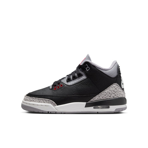 AIR JORDAN 3 RETRO 'BLACK CEMENT' GS - BLACK/FIRE RED-CEMENT GREY-SUMMIT WHITE