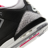 AIR JORDAN 3 RETRO 'BLACK CEMENT' GS - BLACK/FIRE RED-CEMENT GREY-SUMMIT WHITE