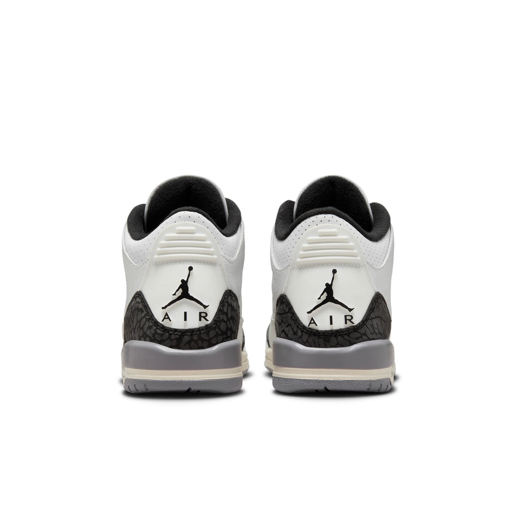 AIR JORDAN 3 RETRO "CEMENT GREY" GS - SUMMIT WHITE/FIRE RED-CEMENT GREY-BLACK