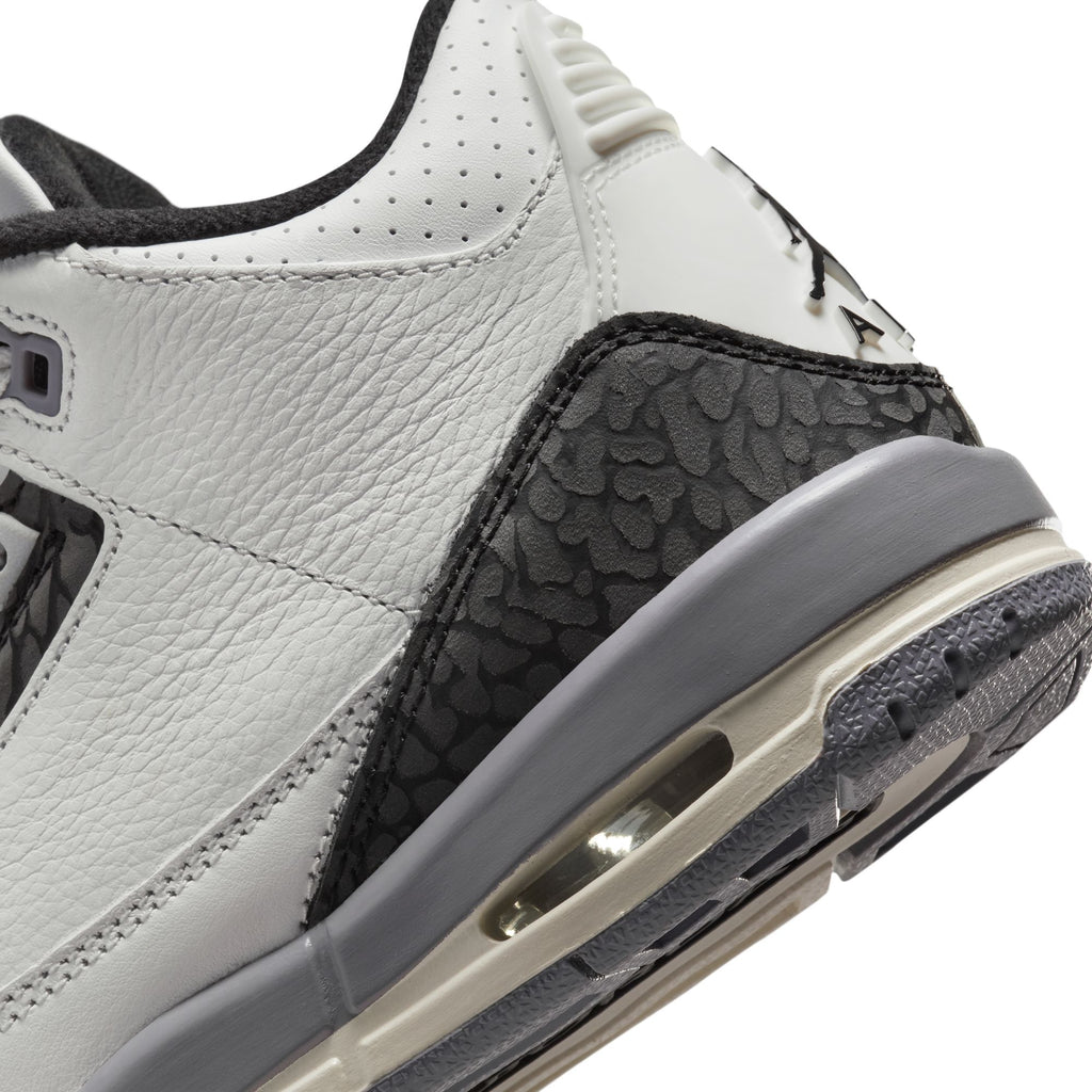 AIR JORDAN 3 RETRO "CEMENT GREY" GS - SUMMIT WHITE/FIRE RED-CEMENT GREY-BLACK