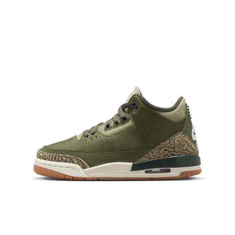 AIR JORDAN 3 RETRO GS - MEDIUM OLIVE/SEQUOIA-NEUTRAL OLIVE-SAIL