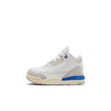 AIR JORDAN 3 RETRO TD ' LUCKY SHORTS' - SUMMIT WHITE/HYDROGEN BLUE-LEGEND BLUE