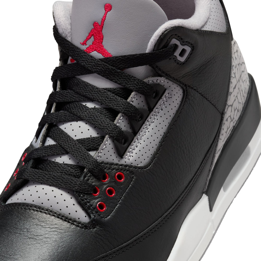 AIR JORDAN 3 RETRO 'BLACK CEMENT' - BLACK/FIRE RED-CEMENT GREY-SUMMIT WHITE