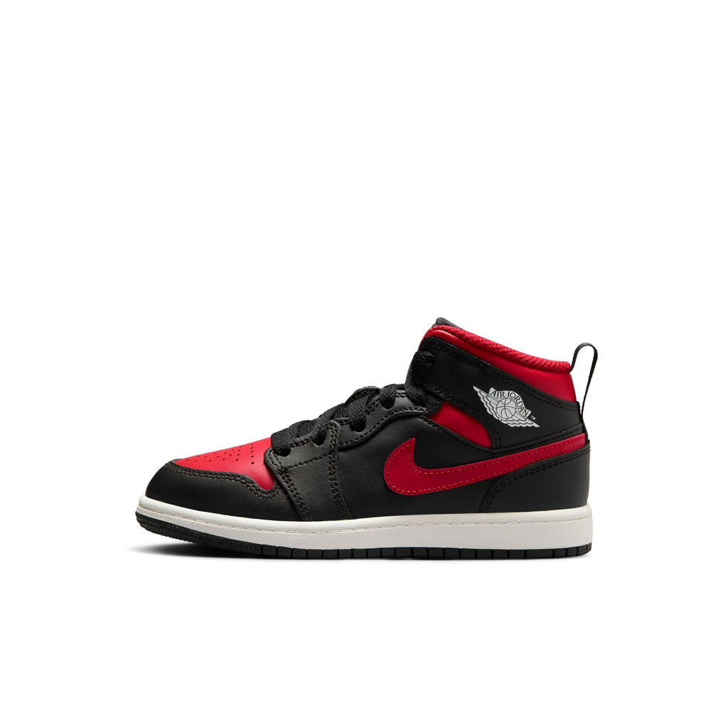 AIR JORDAN 1 MID PS - BLACK/VARSITY RED-SUMMIT