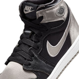 AIR JORDAN 1 RETRO HIGH OG 'SATIN SHADOW' PS - BLACK/MEDIUM GREY/WHITE