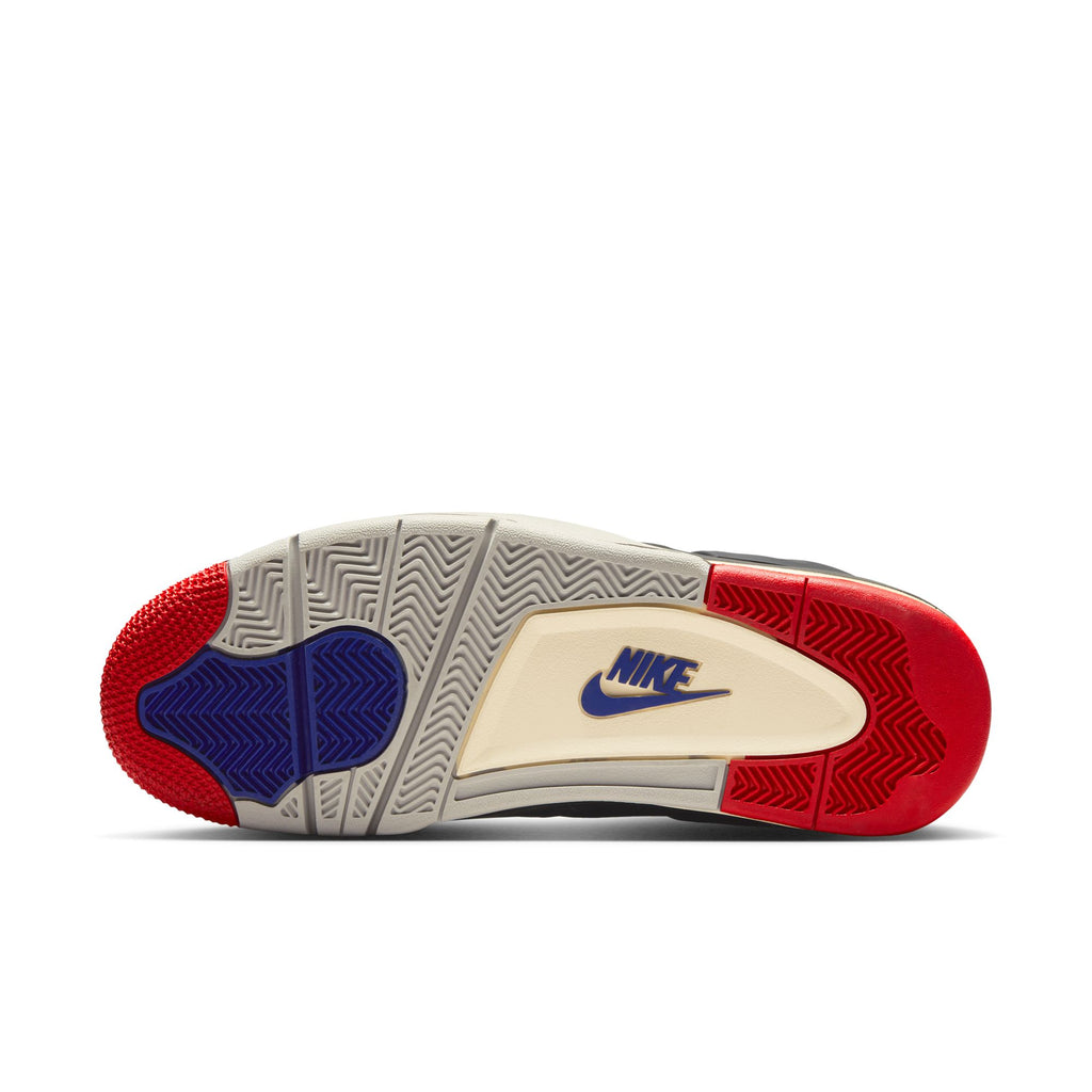 AIR JORDAN 4 RETRO 'RARE AIR' - BLACK/FIRE RED-DEEP ROYAL BLUE