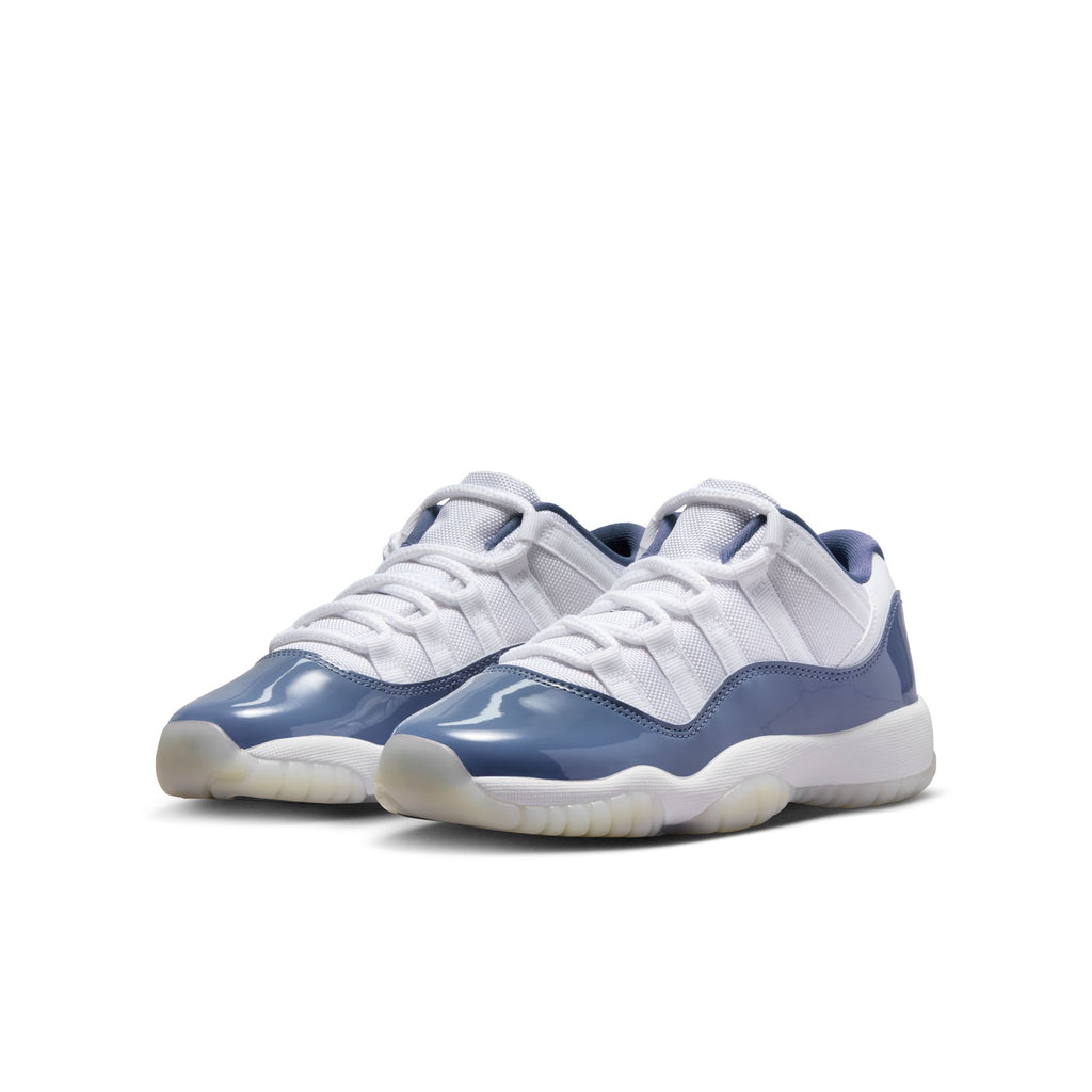 AIR JORDAN 11 RETRO LOW "DIFFUSED BLUE" GS - WHITE/MIDNIGHT NAVY-DIFFUSED BLUE