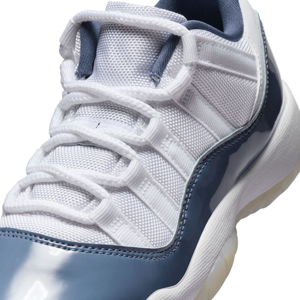 AIR JORDAN 11 RETRO LOW "DIFFUSED BLUE" GS - WHITE/MIDNIGHT NAVY-DIFFUSED BLUE