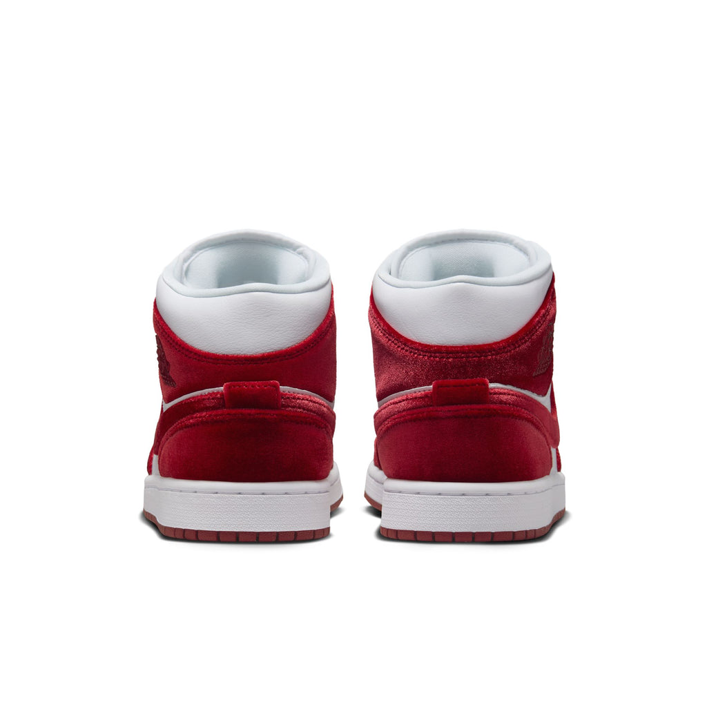 WOMENS AIR JORDAN 1 MID - WHITE/TEAM RED-BLACK-WHITE