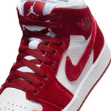 WOMENS AIR JORDAN 1 MID - WHITE/TEAM RED-BLACK-WHITE